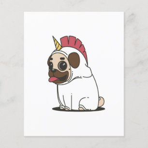 Unicorn Puppy Cute Pug Dog Lover Gift Flyer