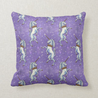 Unicorn Purple Glitter Repeat Cushion