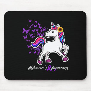 Unicorn Purple Heimerheimer Awareness - End Heimer Mouse Mat