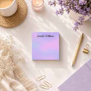 Unicorn Purple Personalise name Post-It Notes