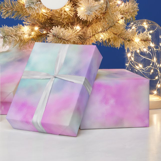 Unicorn Purple Pink Aqua Blush   Wrapping Paper (Holidays)