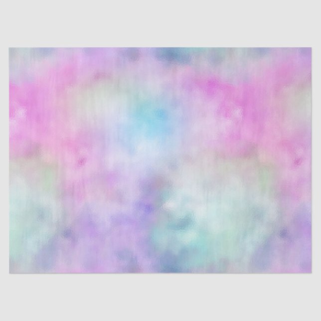 Unicorn Purple Pink Aqua  Tissue Paper (Front)