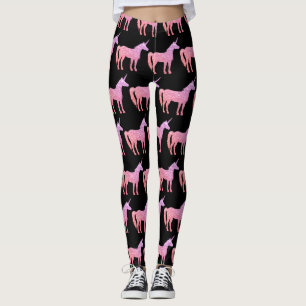 Unicorn purple pink blush glitter Sparkles pattern Leggings