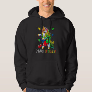 Unicorn Puzzle Autism Awareness Embrace Difference Hoodie