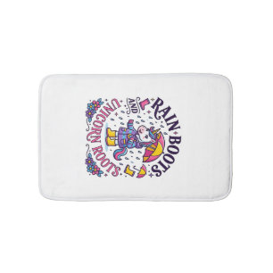 Unicorn Rain Boots and Unicorn Roots Commercial Sh Bath Mat