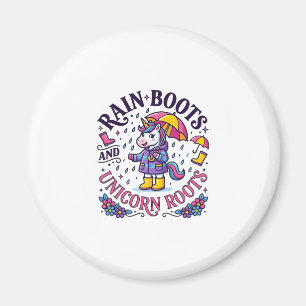 Unicorn Rain Boots and Unicorn Roots Commercial Sh Magnet