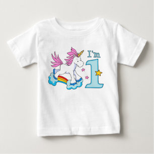 Unicorn Rainbow 1st Birthday Baby T-Shirt