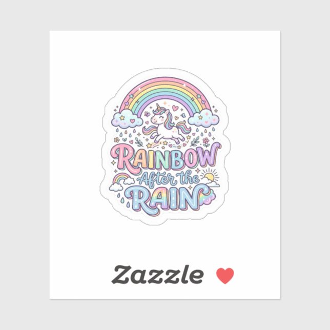 Unicorn Rainbow After the Rain Premium Vector Typo (Sheet)