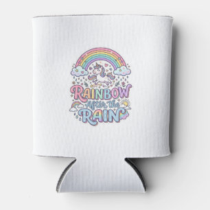 Unicorn Rainbow After the Rain Premium Vector Typo Can Cooler