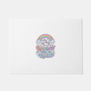 Unicorn Rainbow After the Rain Premium Vector Typo Doormat