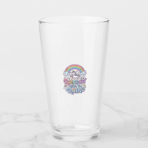 Unicorn Rainbow After the Rain Premium Vector Typo Glass