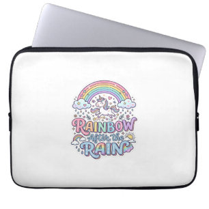 Unicorn Rainbow After the Rain Premium Vector Typo Laptop Sleeve