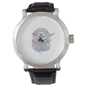 Unicorn Rainbow After the Rain Premium Vector Typo Watch