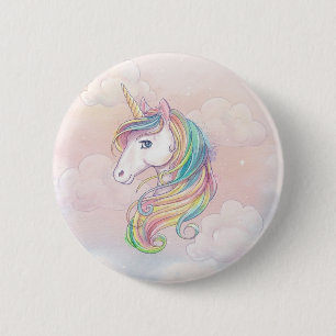 Unicorn rainbow birthday favour pins