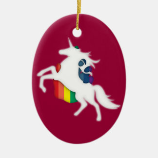 Unicorn & Rainbow Ceramic Tree Decoration