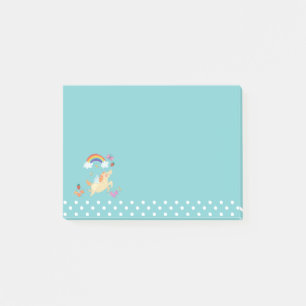 Unicorn Rainbow Clouds and Flowers Post-it Notes
