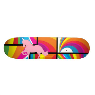 Unicorn Rainbow Clouds Skateboard Deck