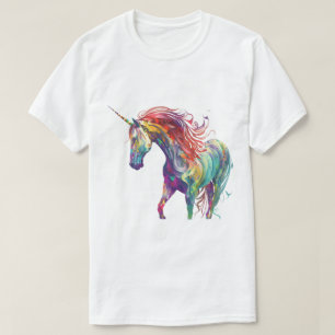 Unicorn Rainbow Colours Design T-Shirt