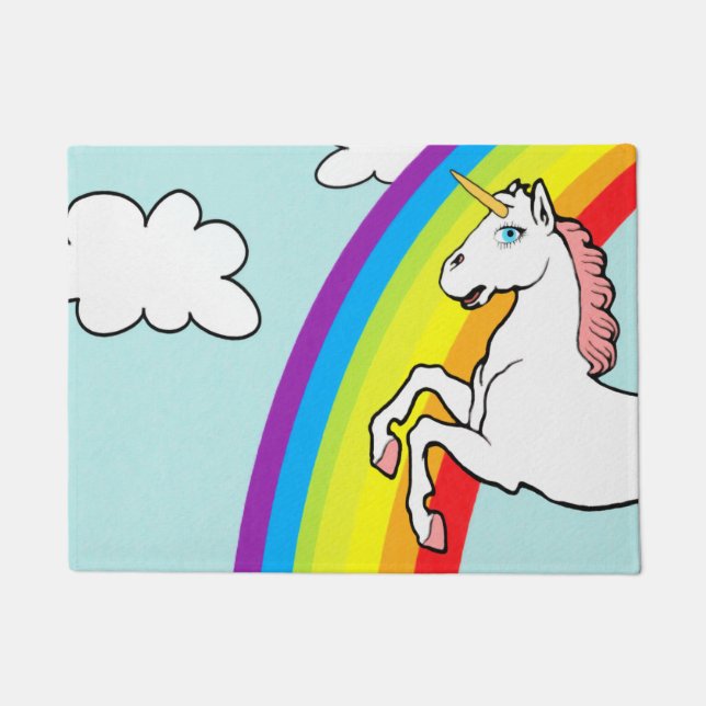 Unicorn Rainbow Doormat (Front)