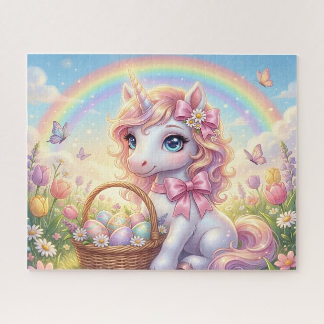 Unicorn Rainbow Easter Jigsaw Puzzle (Horizontal)