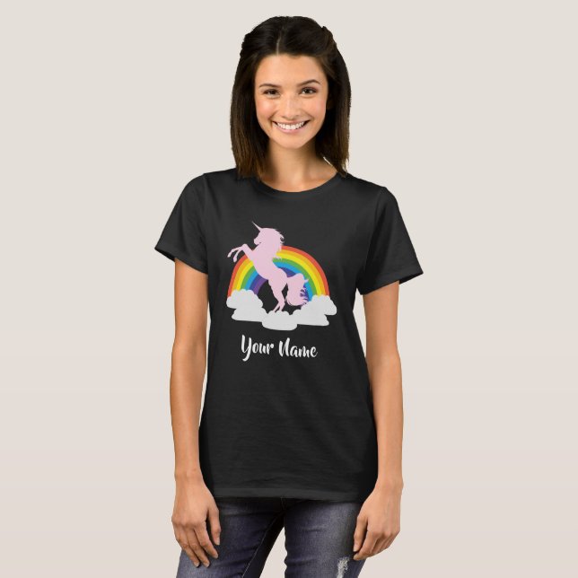 Unicorn Rainbow Fantasy Personalised T-Shirt (Front Full)