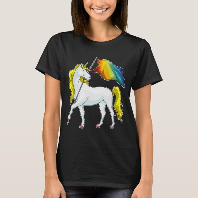 Unicorn Rainbow Flag T-Shirt (Front)