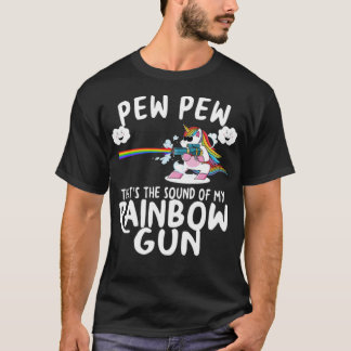 Unicorn Rainbow Gun dance fairy  T-Shirt