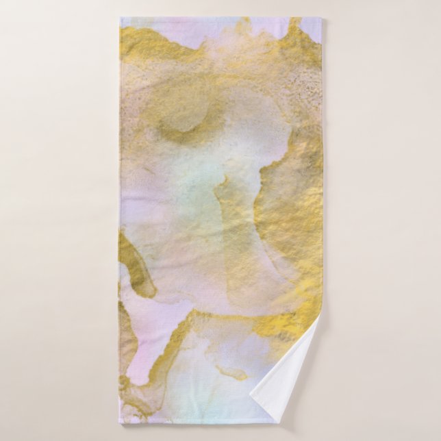 *~* Unicorn Rainbow Holograghic Pastel Gold AP1 Bath Towel (Bath Towel)