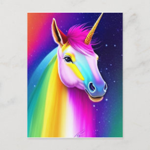 Unicorn Rainbow Horse Postcard