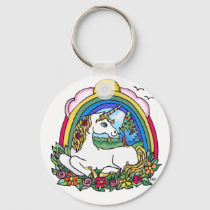Unicorn & Rainbow Key Ring