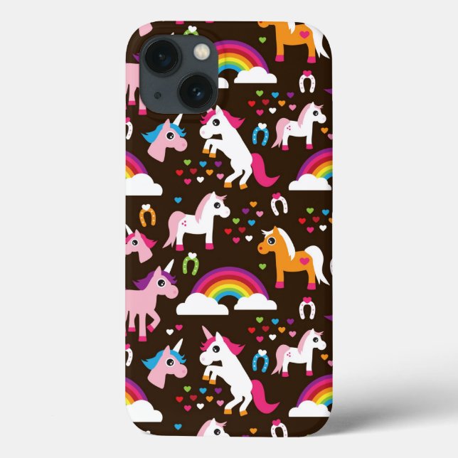 unicorn rainbow kids background horse Case-Mate iPhone case (Back)