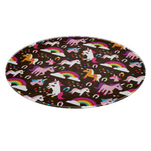 unicorn rainbow kids background horse cutting board