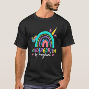 Unicorn Rainbow Kindergarten Is Magical Back To Sc T-Shirt
