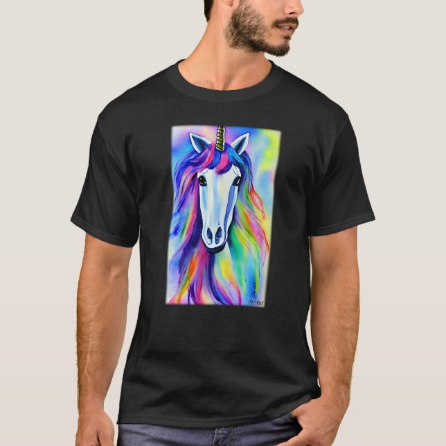 Unicorn Rainbow Magic Fairy Tale Fabulous Animal  T-Shirt (Front)