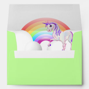 Unicorn Rainbow Magical Cute Personal Birthday Envelope