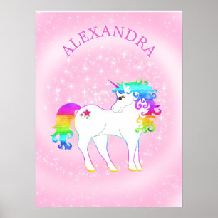 Unicorn Rainbow Magical Pink Cute   Poster