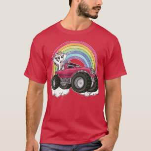 Unicorn Rainbow Monster Truck Big Car  T-Shirt