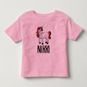 UNICORN RAINBOW NAME TODDLERS T-SHIRTS