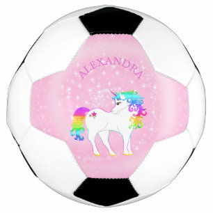 Unicorn Rainbow Pink Cute Personal Football
