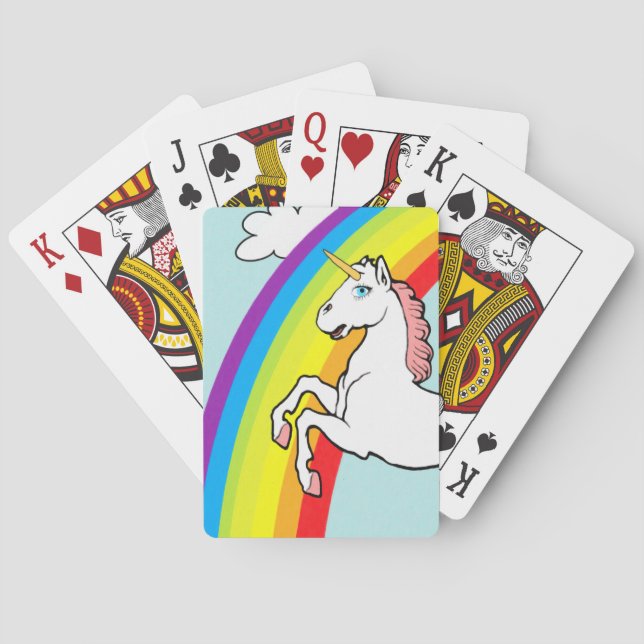 Unicorn Rainbow Playing Cards (Back)