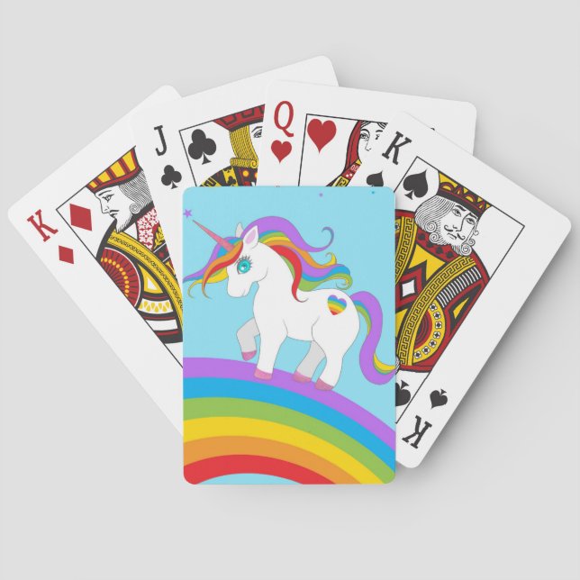 UNICORN RAINBOW PLAYING CARDS (Back)