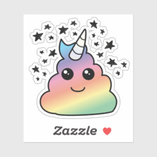 Unicorn Rainbow Poop Emoji Kawaii