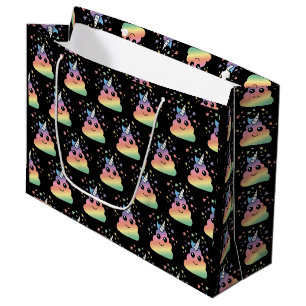 Unicorn Rainbow Poop Emoji Kawaii Large Gift Bag