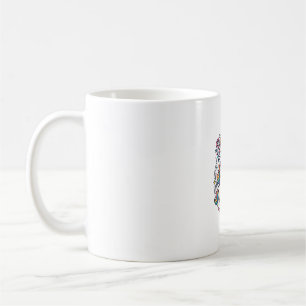 Unicorn Rainbow Records Club White Background Cute Coffee Mug