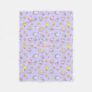 Unicorn Rainbow Star Light Purple Personalised  Fleece Blanket