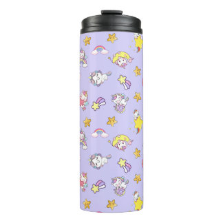 Unicorn Rainbow Star Light Purple Themed Thermal Tumbler