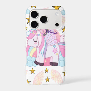 Unicorn Rainbow Stars Magical Name Monogram