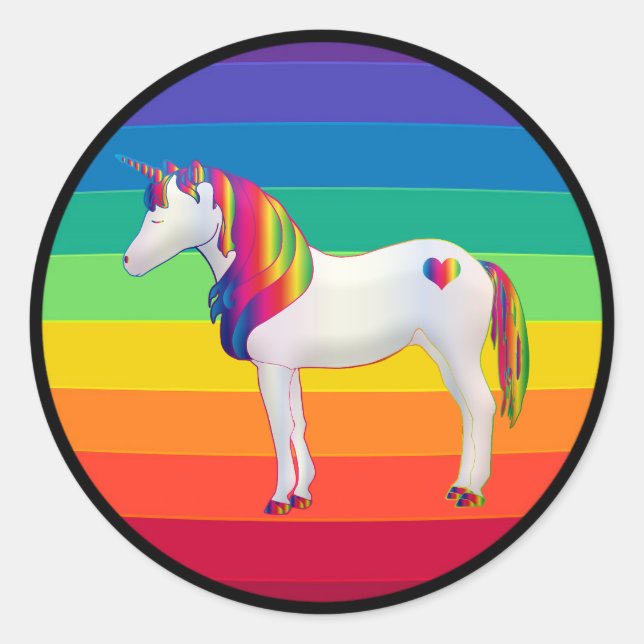 Unicorn Rainbow Stickers (Front)