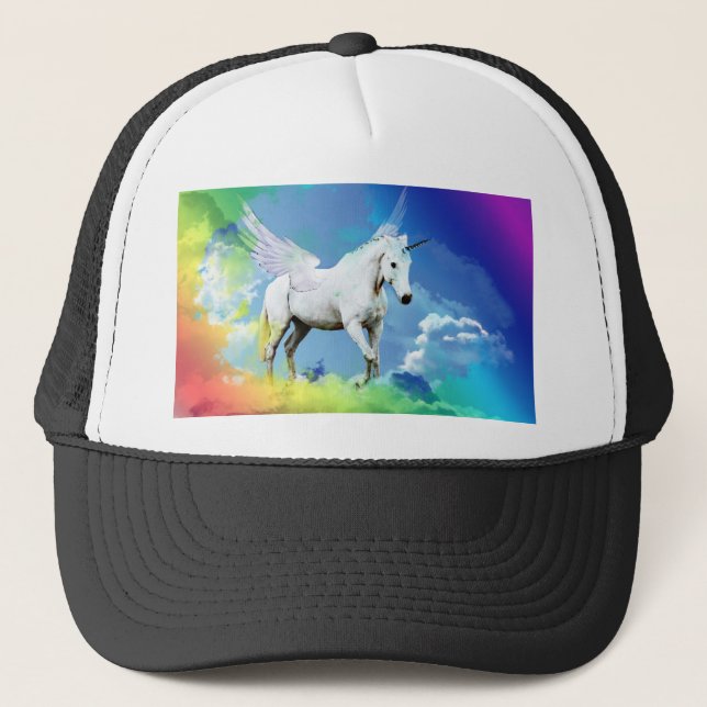 Unicorn Rainbow Trucker Hat (Front)