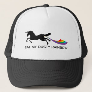 Unicorn rainbow trucker hat